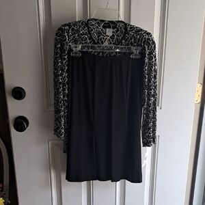 Connected Apparel Black and White Skirt Set